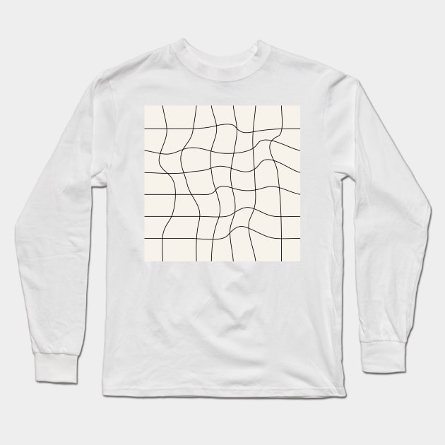 Warp Grid: Off-White Day Edition Long Sleeve T-Shirt by ayeyokp